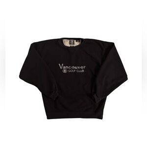 Vintage 90’s « Vancouver Golf Club » Black Crewneck Sweater